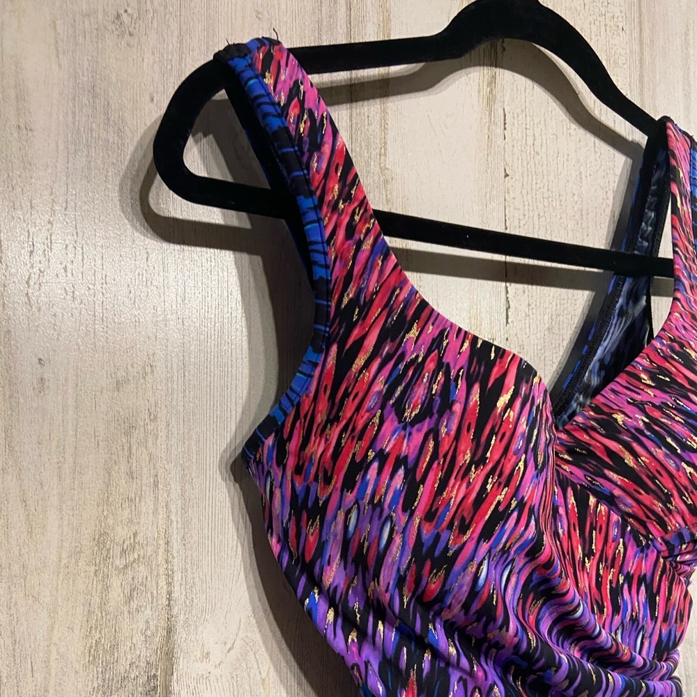 Miraclesuit Blue Pink Vesuvio Its A Wrap One-Piece Tummy Control Swimsuit 8 - Picture 3 of 10